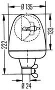 2RL006846011 HELLA Пробесковый маячок - автомобиля - 24V