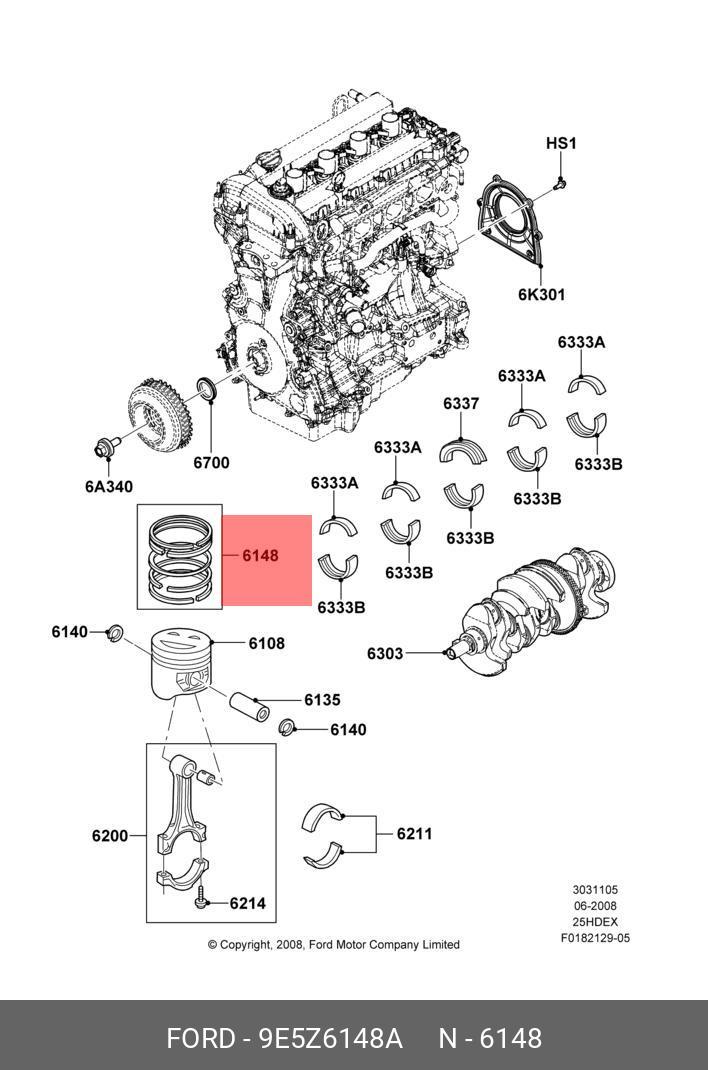 9E5Z6148A FORD Kit - Piston Ring