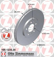 100123520 ZIMMERMANN Тормозной диск