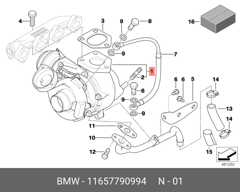 11657790994 BMW Турбина BMW 320d M47 TUD20 4CYL Di D GT1749V 2005