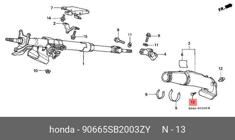 90665SB2003ZY HONDA КЛИПСА ОБИВКИ