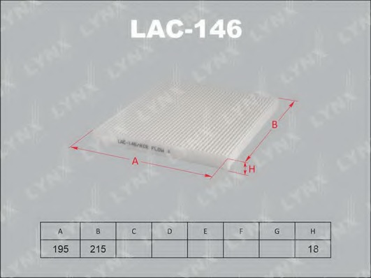 LAC146 LYNX Фильтр салона
