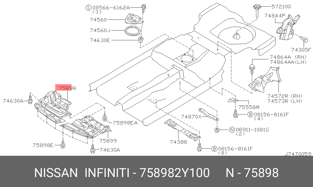 758982Y100 NISSAN Защита двигателя USA type
