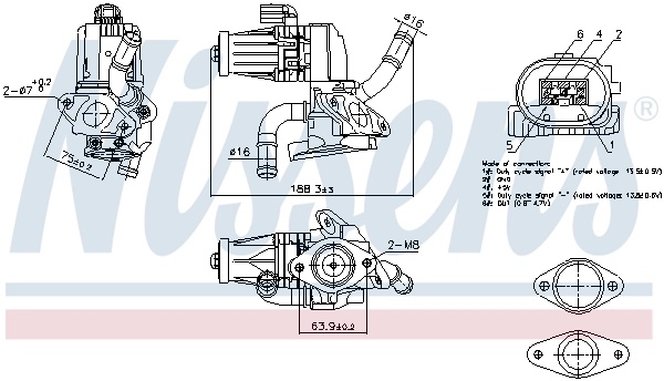 98232 NISSENS Клапан EGR