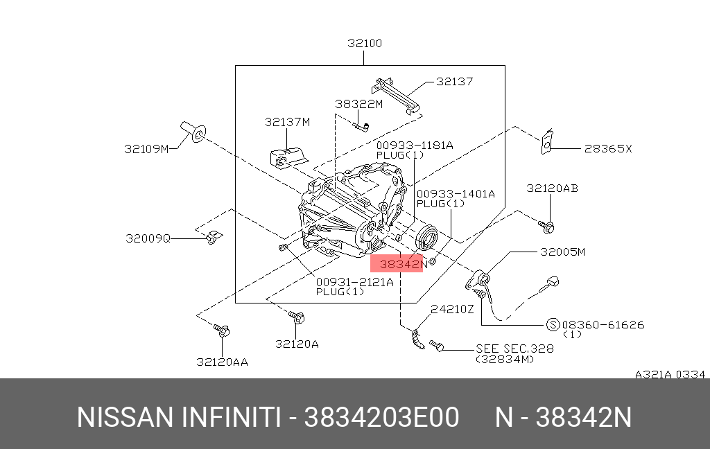 3834203E00 NISSAN САЛЬНИК