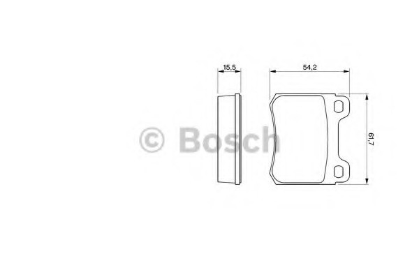 0986466871 BOSCH Комплект тормозных колодок, дисковый тормоз