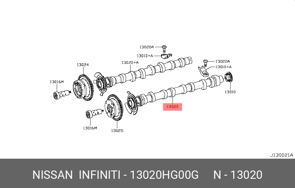 13020HG00G NISSAN ВАЛ РАСПРЕДЕЛИТЕЛЬНЫЙ