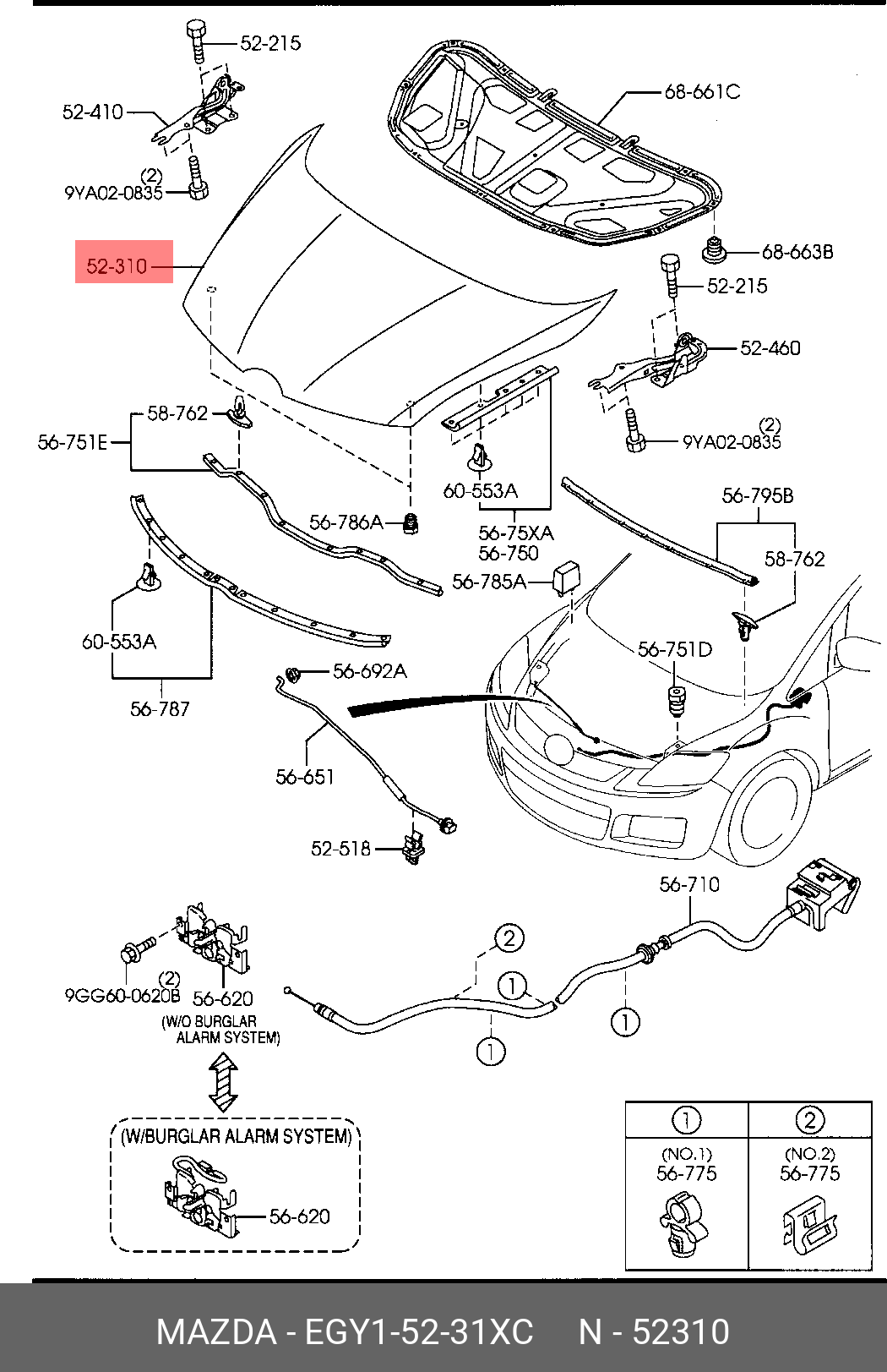 EGY15231XC MAZDA Капот