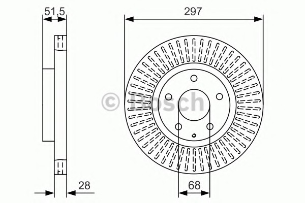 0986479B15 BOSCH Тормозной диск