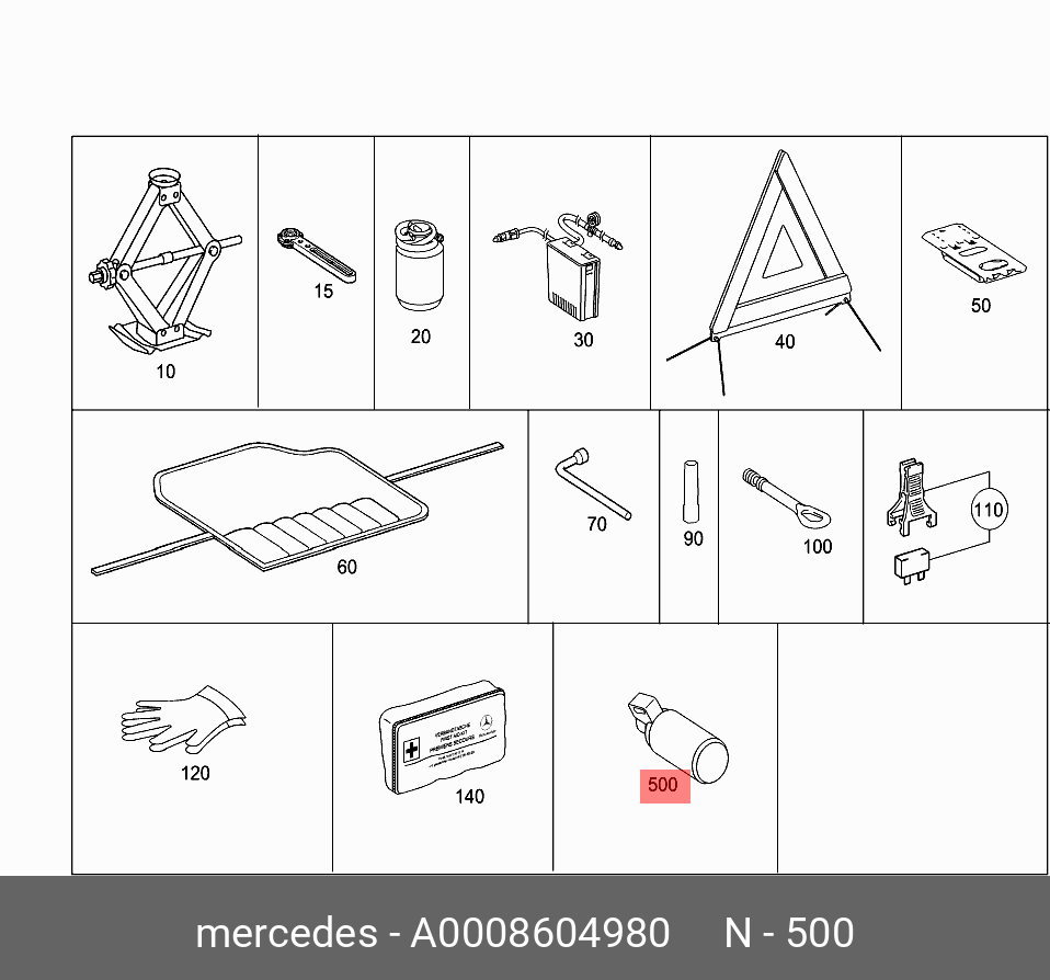 A0008604980 MERCEDES-BENZ ОГНЕТУШИТЕЛЬ ПЕРЕНОСНОЙ