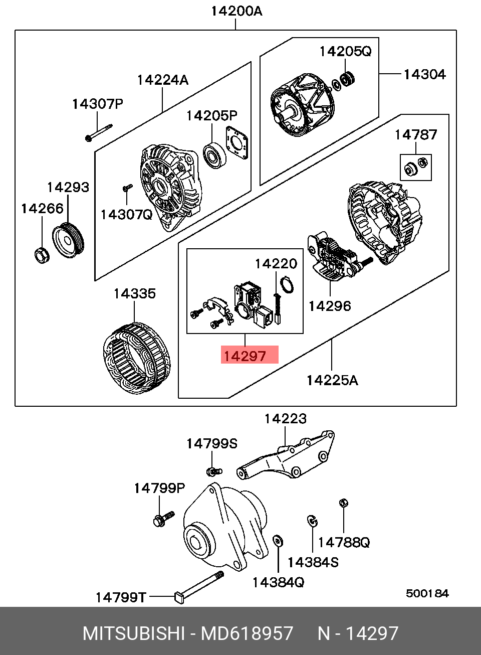 MD618957 MITSUBISHI Регулятор генератора