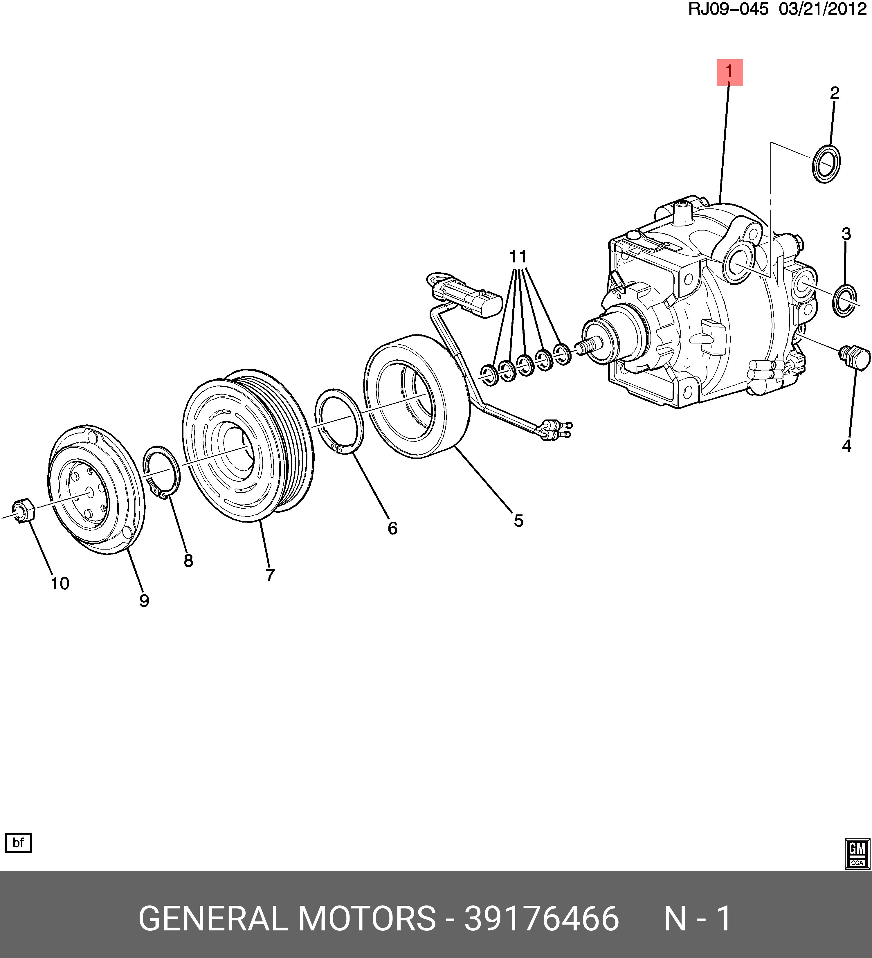 39176466 GENERAL MOTORS COMPRESSOR KIT,A/C(SEE GROUP 09 \