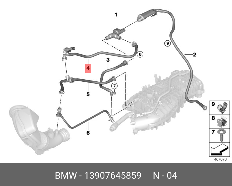 13907645859 BMW TANKENTLÜFTUNGSLEITUNG MIT DRUCKSENSOR,TANKENTLÜFTUNGSLEITUNG MIT DRUCKSENSOR
