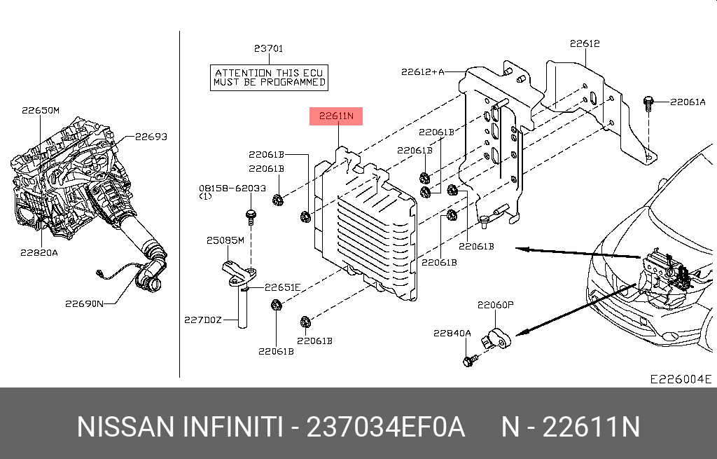 237034EF0A NISSAN ЭЛЕКТРОННЫЙ БЛОК УПР