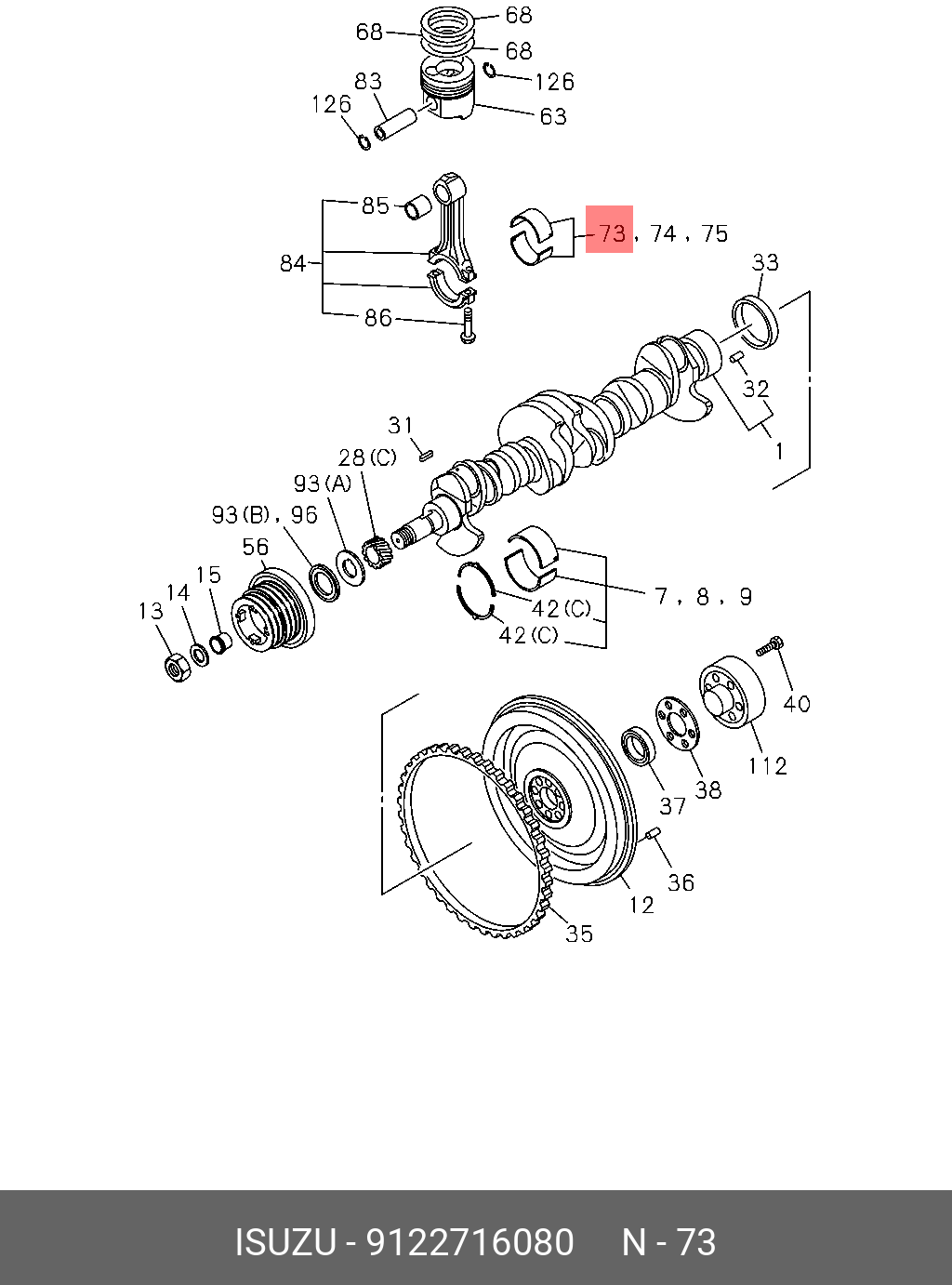 9122716080 ISUZU Вкладыши