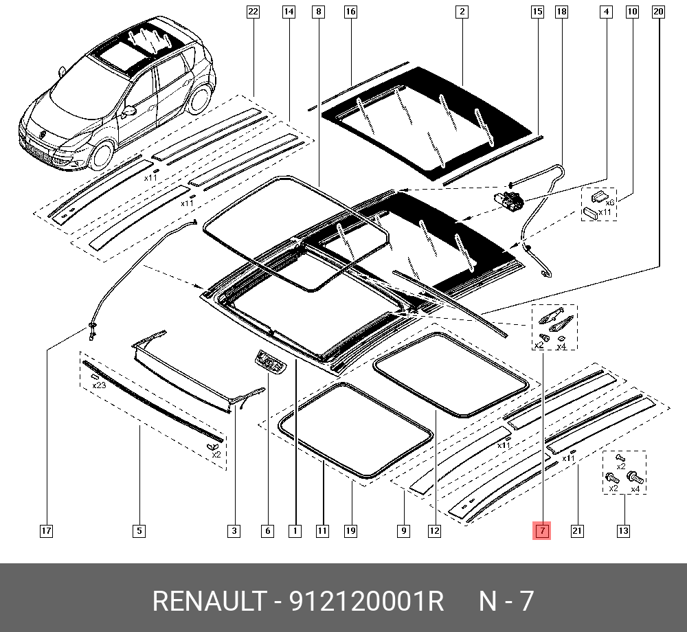 Крыша Рено Сценик 2 Купить
