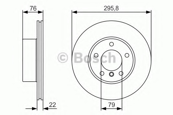 0986479R72 BOSCH диск тормозной