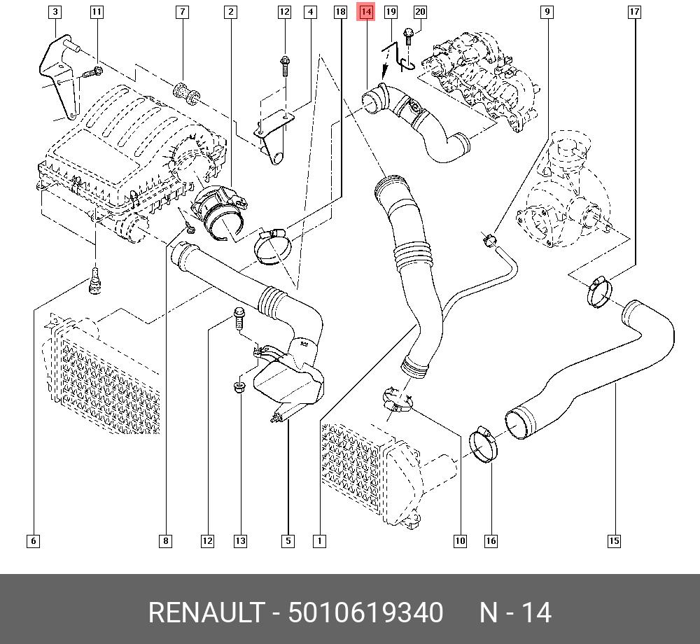 5010619340 RENAULT ДЮРИТОВЫЙ ШЛАНГ