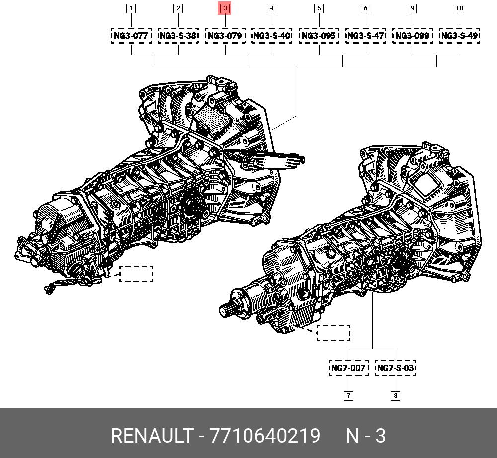 7710640219 RENAULT GEAR BOX XX XXX X купить в интернет-магазине AvtoTO