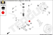 00726013 TEDGUM Сайлентблок рычага подвески