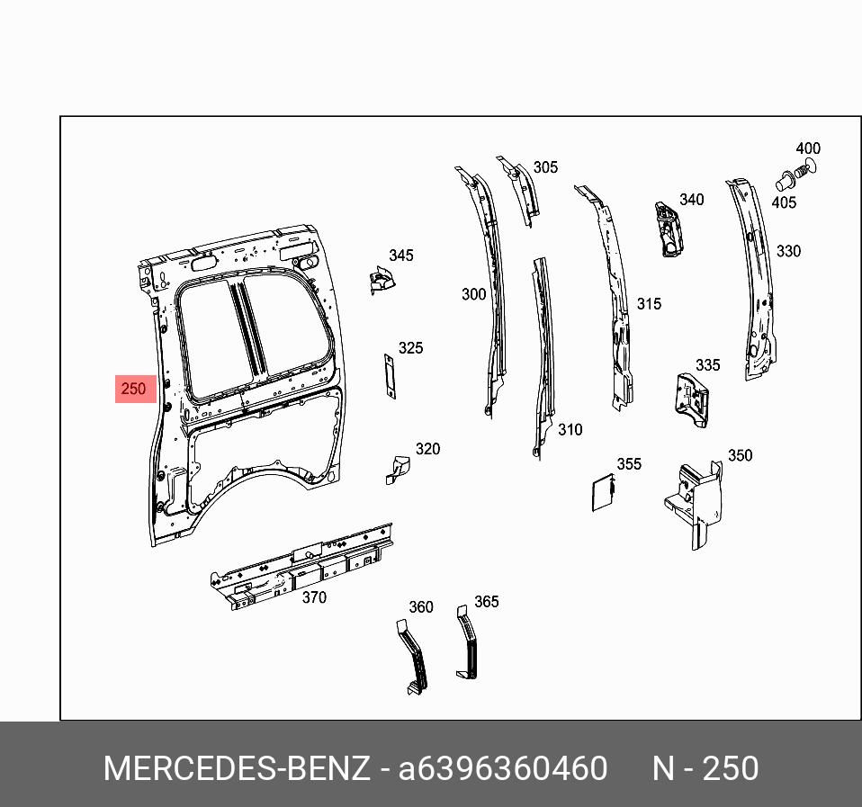 A6396360460 MERCEDES-BENZ Внутр. деталь