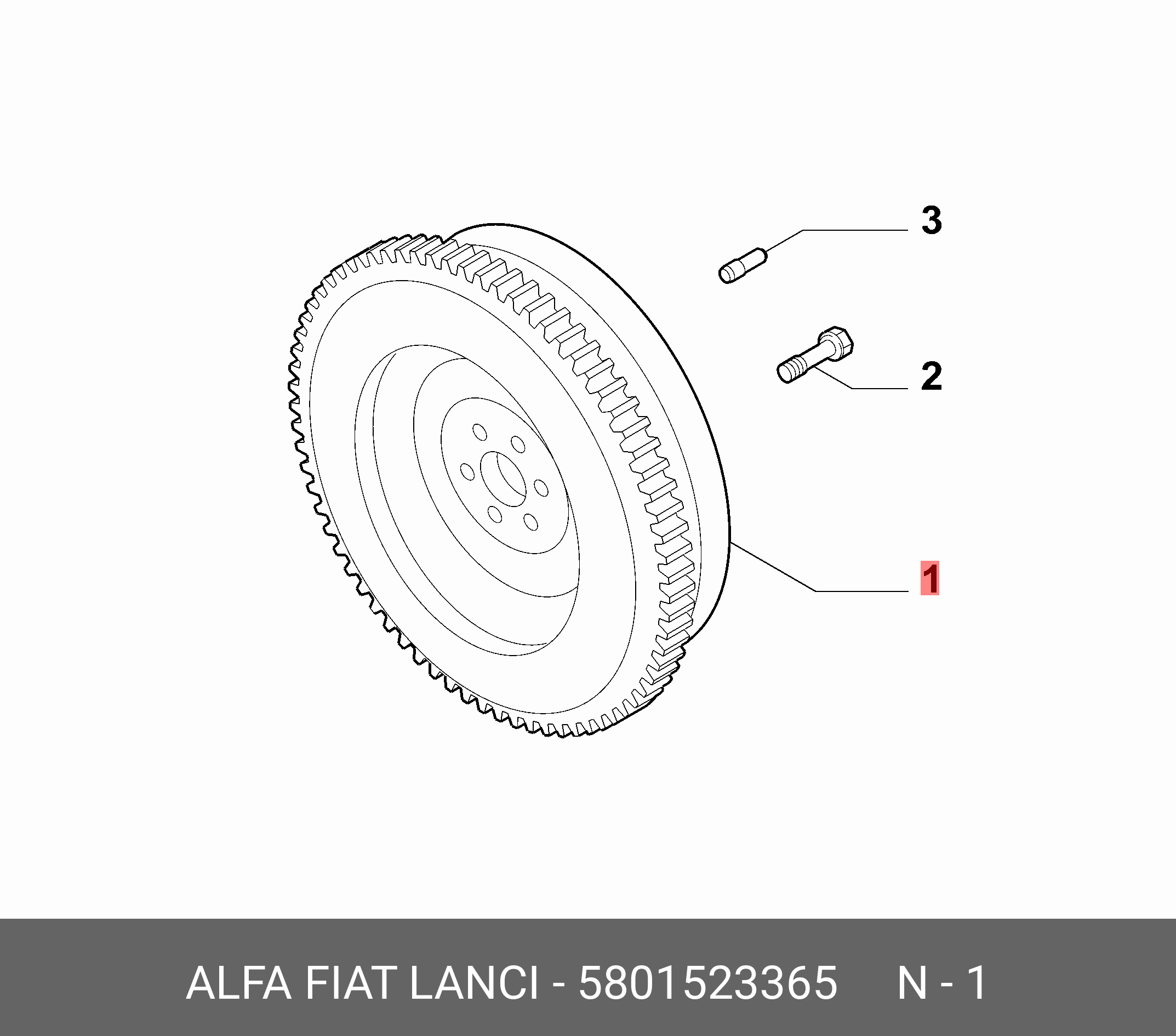 5801523365 FIAT/ALFA/LANCIA Маховик двс купить в интернет-магазине AvtoTO