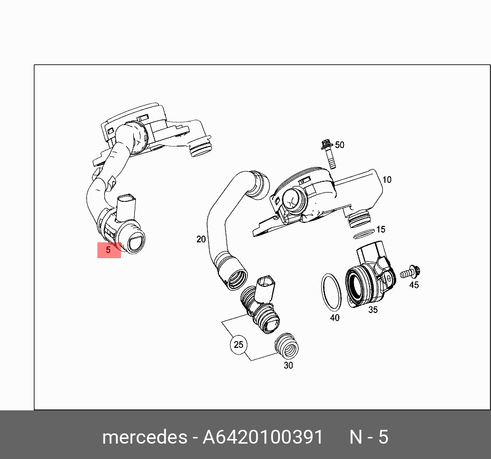 6420100391 MERCEDES-BENZ Клапан вентиляции картера