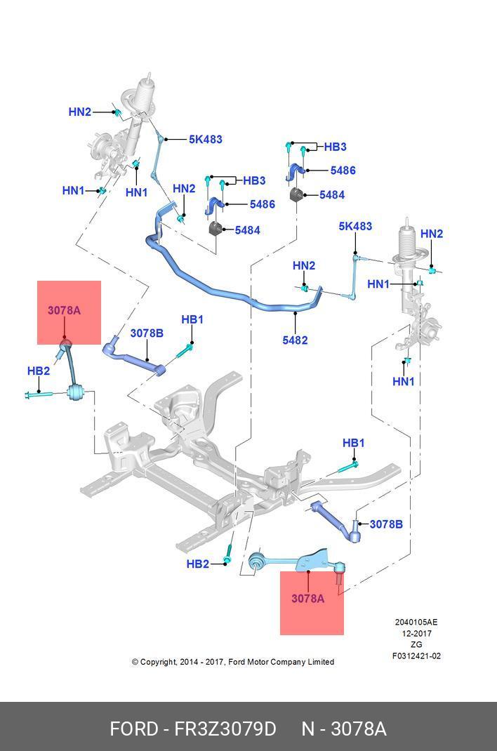 FR3Z3079D FORD Рычаг подвески