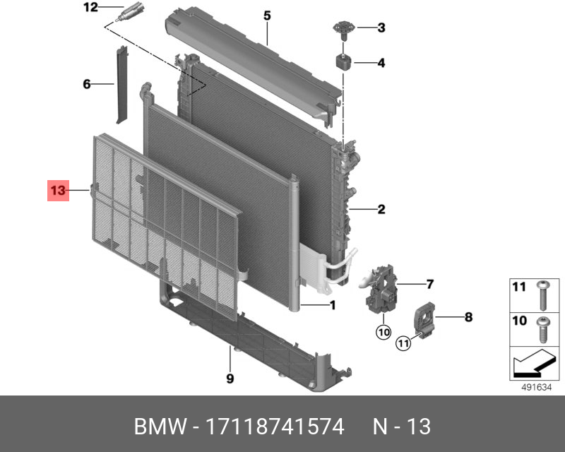 17118741574 BMW STEINSCHLAGSCHUTZGITTER