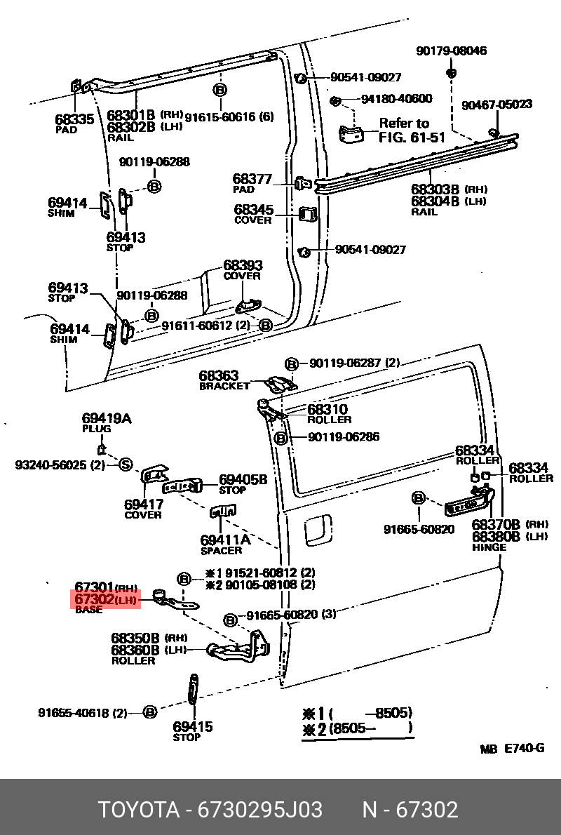 6730295J03 TOYOTA 