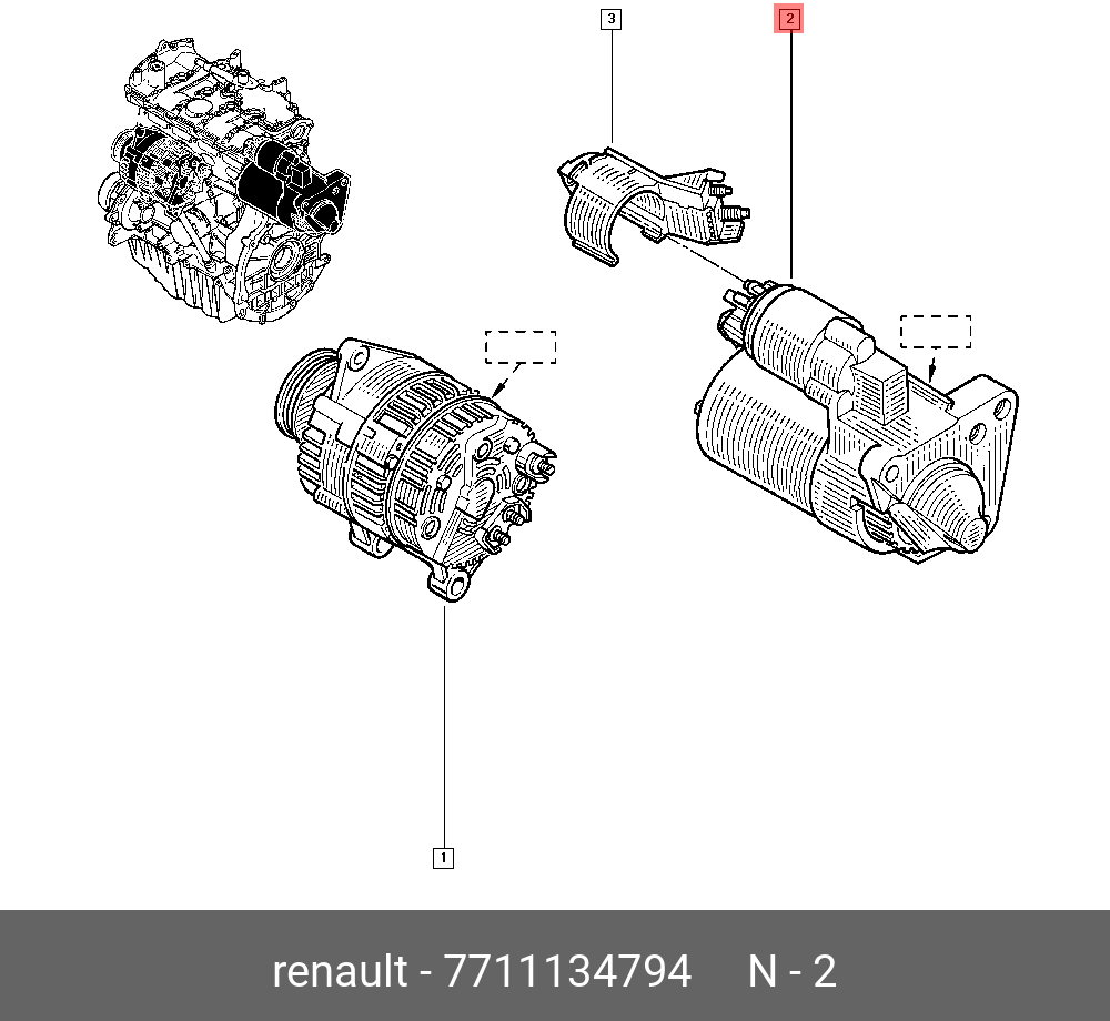 7711134794 RENAULT Стартер