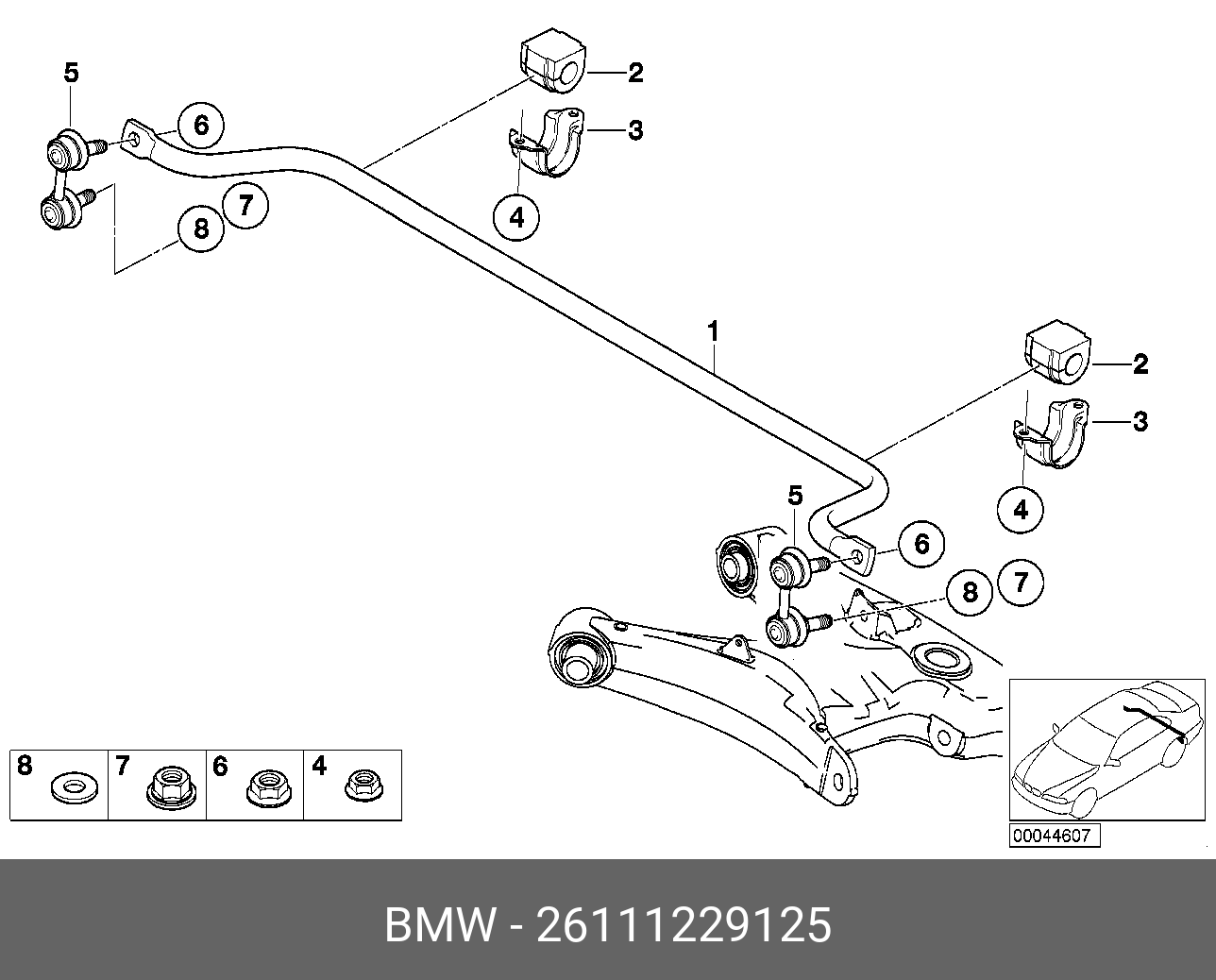26111229125 BMW прокладочная шайба