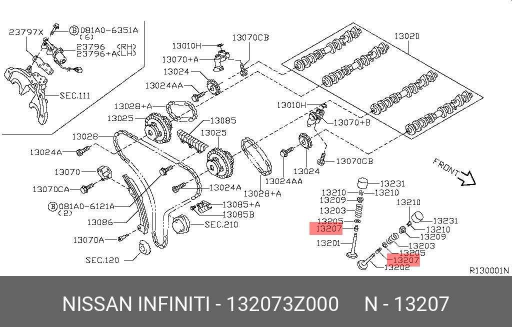 132073Z000 NISSAN КОЛПАЧОК МАСЛОСЪЕМНЫЙ