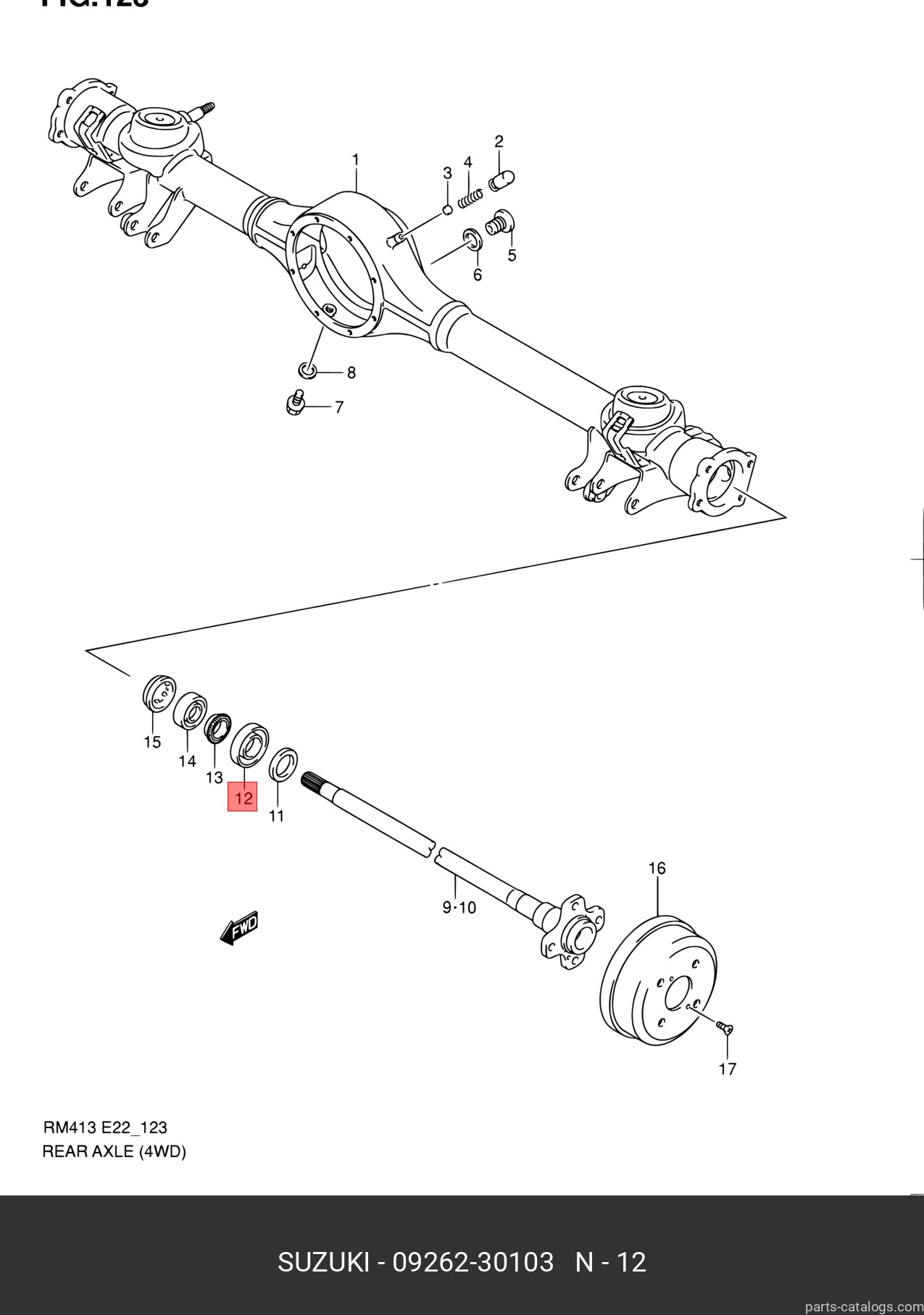 0926230103 SUZUKI Комплект подшипника ступицы колеса