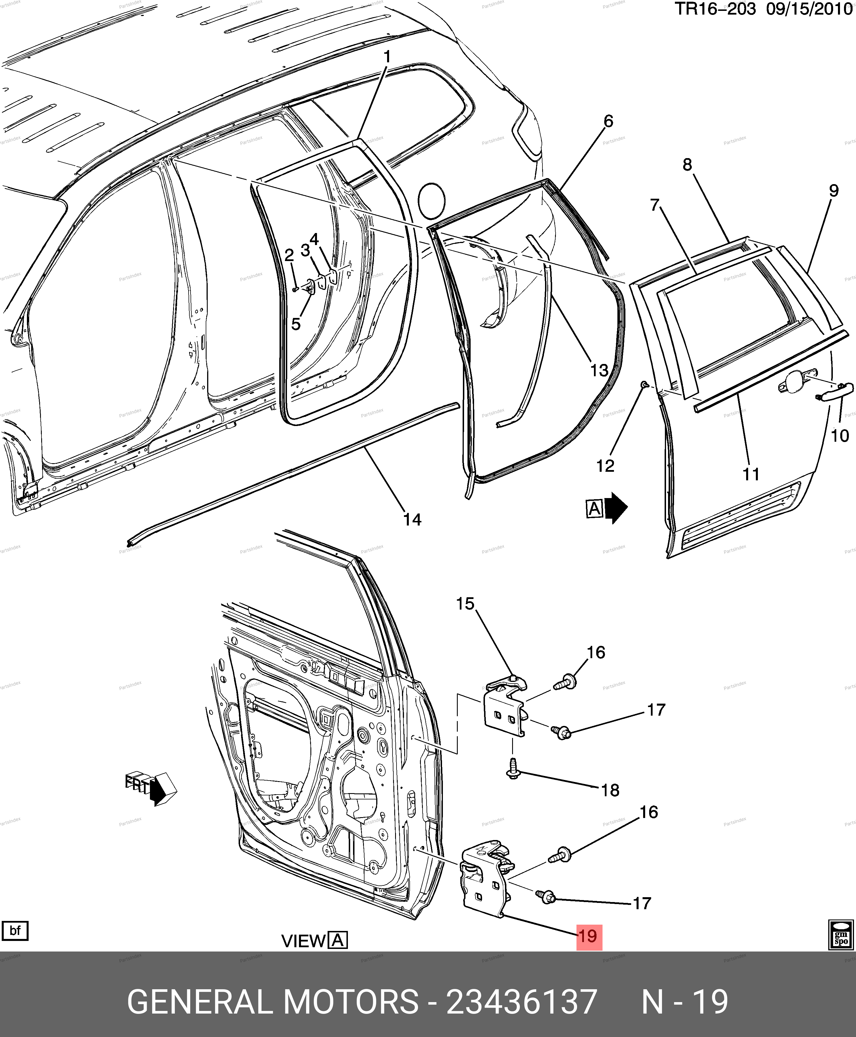 23436137 GENERAL MOTORS ПЕТЛЯ ДВЕРИ