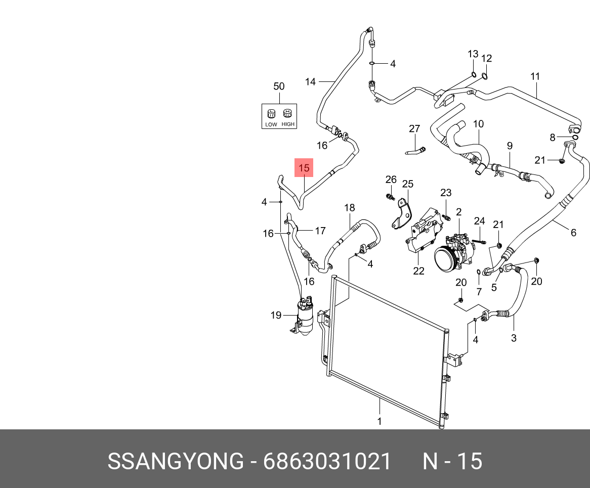 6863031021 SSANG YONG 