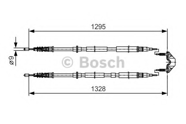 1987477908 BOSCH Трос, стояночная тормозная система