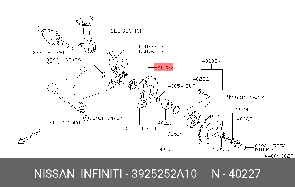 3925252A10 NISSAN 
