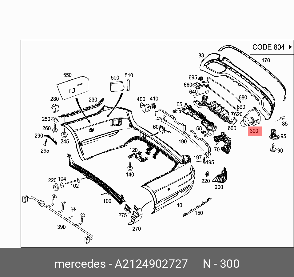 A2124902727 MERCEDES-BENZ НАСАДКА ТРУБЫ ВЫХЛОПНОЙ.