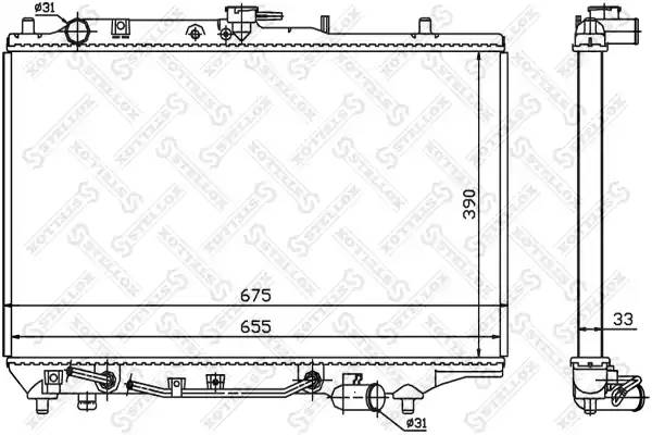 1025832SX STELLOX Радиатор