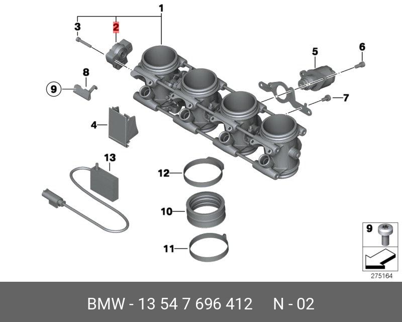 13547696412 BMW Датчик углового перемещ.дросс.заслонки