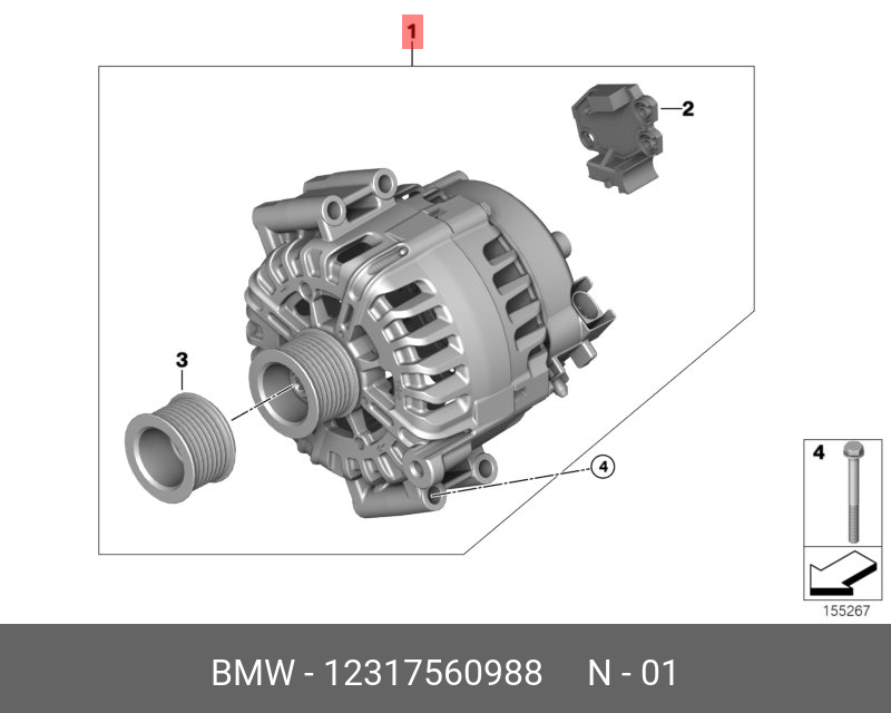12317560988 BMW генератор