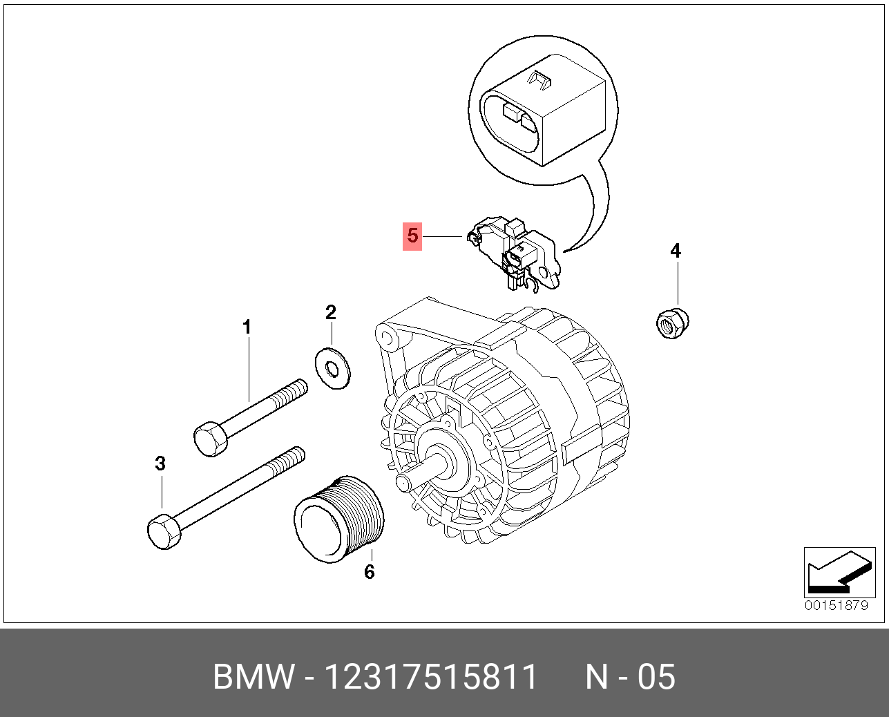 Схема генератора бмв. BMW 12 31 8 584 260. Разъем генератора БМВ е60. 12 31 7 501 754 BMW. Болт генератора БМВ ь57 артикул.