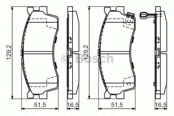 0986494146 BOSCH Комплект тормозных колодок, дисковый тормоз