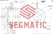 SBD30093241 SEGMATIC Диск тормозной зад BMW 5, 6, 7 F01, F02, F03, F04, F06, F07, F10, F11, F12, F13 08- [345*69*24] 5 отв