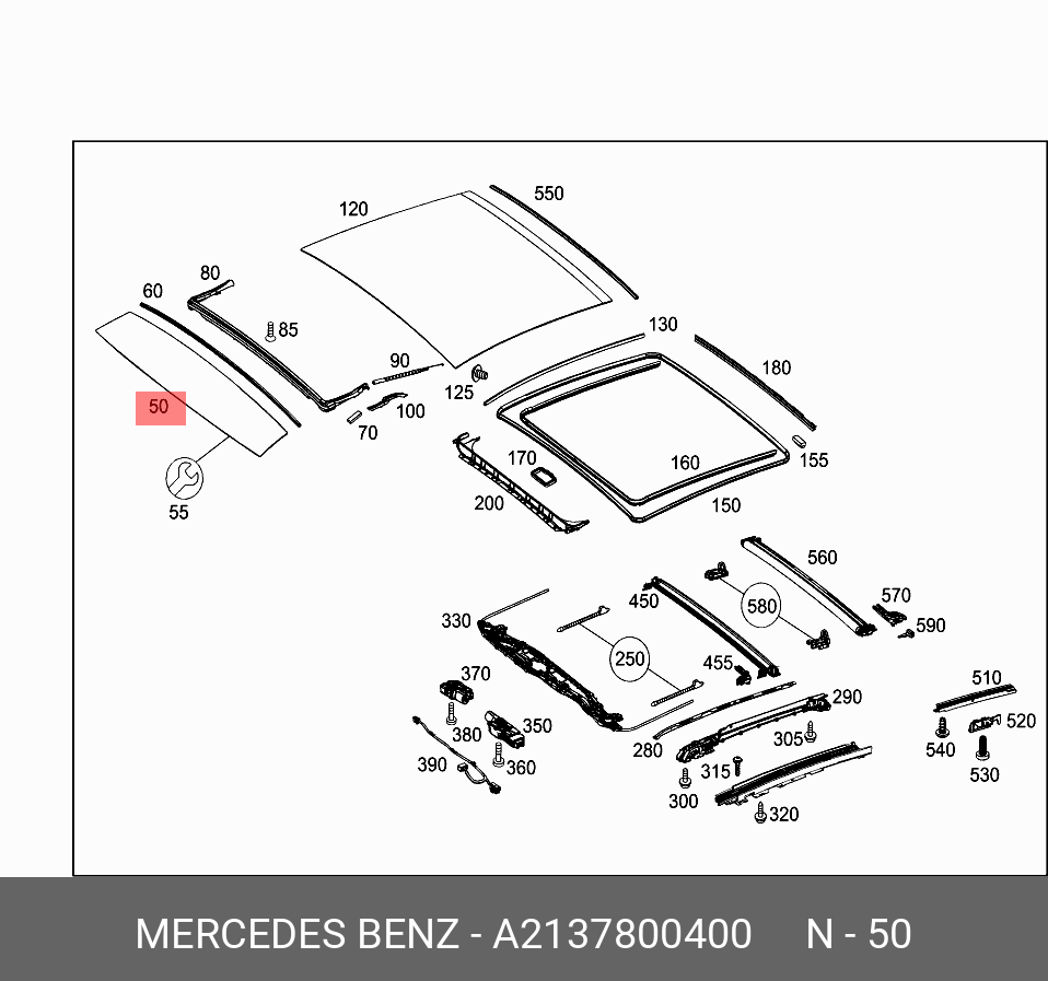 A2137800400 MERCEDES-BENZ ПАНЕЛЬ КРЫШИ ПАНОРАМНОЙ купить в  интернет-магазине AvtoTO