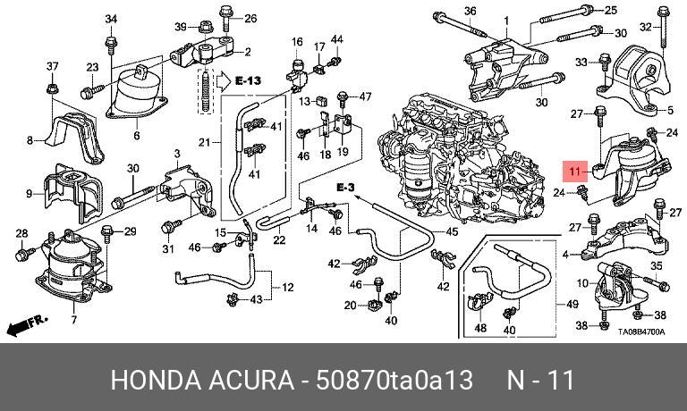 50870TA0A13 HONDA -