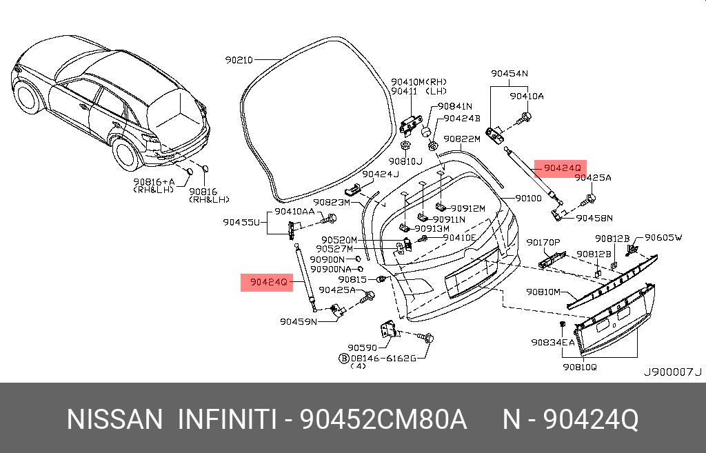 90452CM80A NISSAN АМОРТИЗАТОР ДВЕРИ