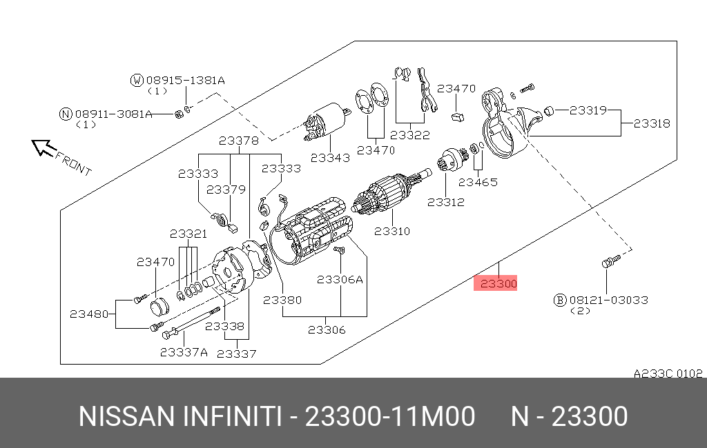 2330011M00 NISSAN Стартер