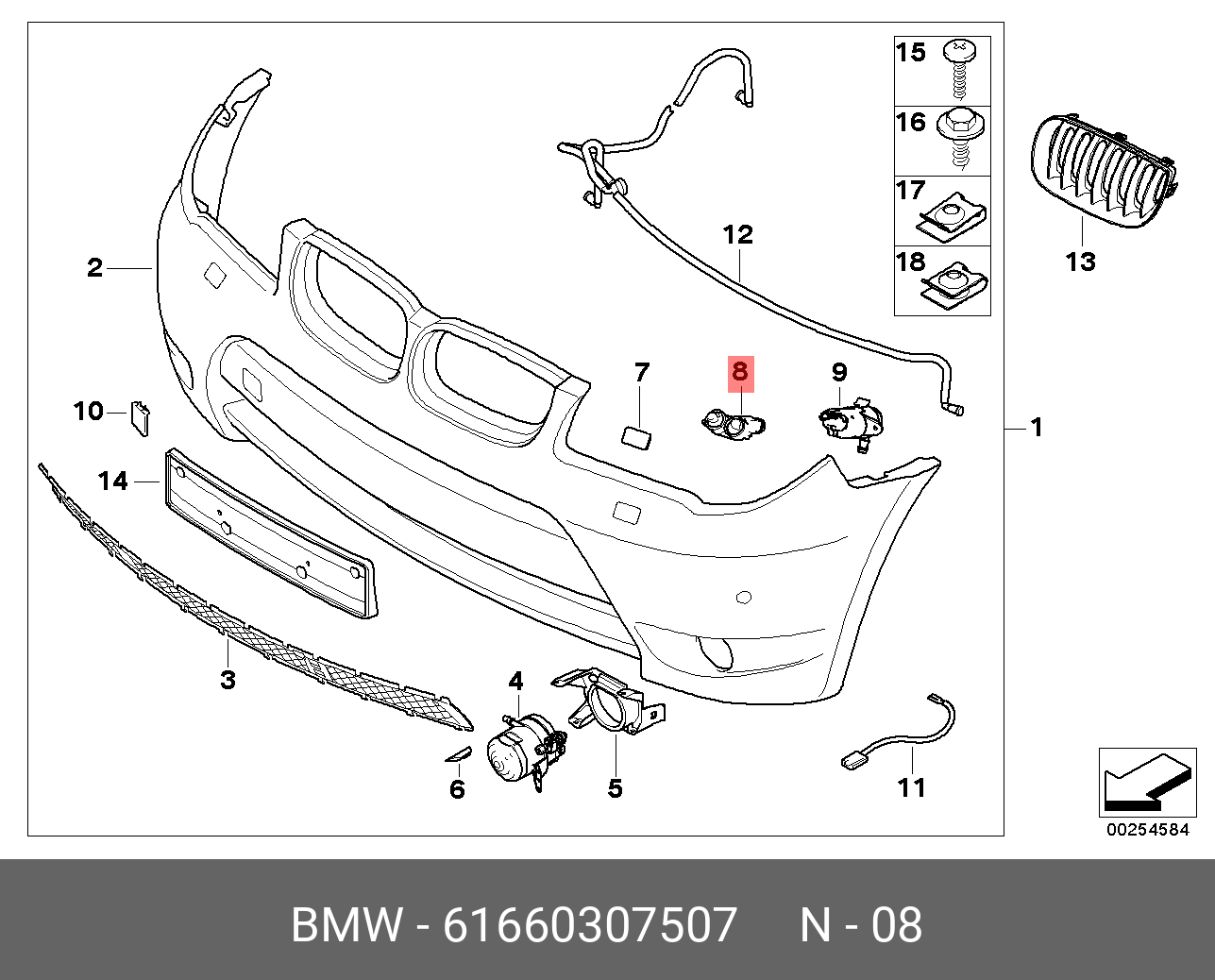 51642991161 BMW Замыкающий щиток Л купить в интернет-магазине AvtoTO